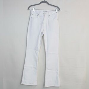 J. Crew Women's High Rise Skinny Flare White Jeans NWT